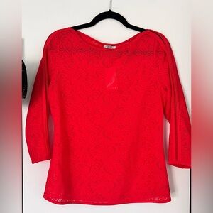 Cache Coral Lace Women's Blouse
